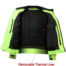 High Visibility Mesh Motorcycle Jacket with Insulated Liner and CE Armor