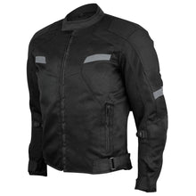 Black Mesh Motorcycle Jacket with Insulated Liner and CE Armor