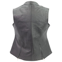 Ladies Premium Top Grain Cowhide Leather Zipper Vest