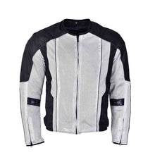 Mens Black Advanced 3-Season Mesh/Textile CE Armor Motorcycle Jacket