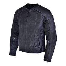 Mens Black Advanced 3-Season Mesh/Textile CE Armor Motorcycle Jacket