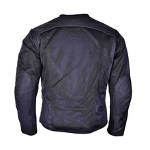 Mens Black Advanced 3-Season Mesh/Textile CE Armor Motorcycle Jacket