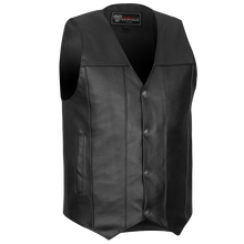 Biker Motorcycle Vest with Buffalo Nickel Snaps and Conceal Carry Pocket