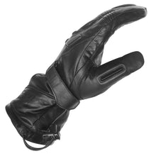 Impulse Waterproof Black Leather Motorcycle Gloves