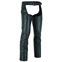 Unisex Black Zip-out Insulated Pants Style Biker Leather Motorcycle Chaps