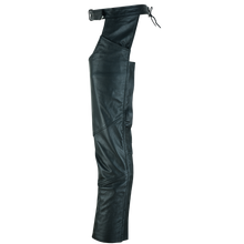 Unisex Black Zip-out Insulated Pants Style Biker Leather Motorcycle Chaps