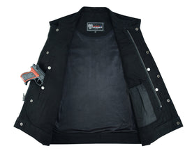 Mens SOA Style Black Denim Club Vest