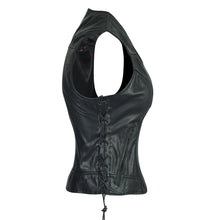 Womens Lady Biker Leather Motorcycle Vest