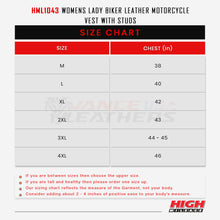 HML1043 Size Chart