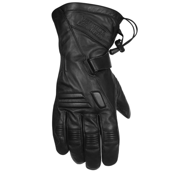 Impulse Waterproof Black Leather Motorcycle Gloves