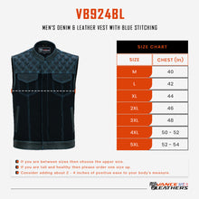 VB924BL Size Chart