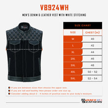 VB924WH Size Chart