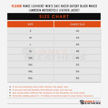 VL550B Size Chart