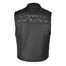 Men's Reflective Skull Vest with 4 Pockets