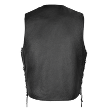 Vance Leather Gambler Style Premium Cowhide Leather Vest with 2 Gun Pockets