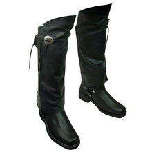 Men and Women Black Biker Motorcycle Half Leather Chaps