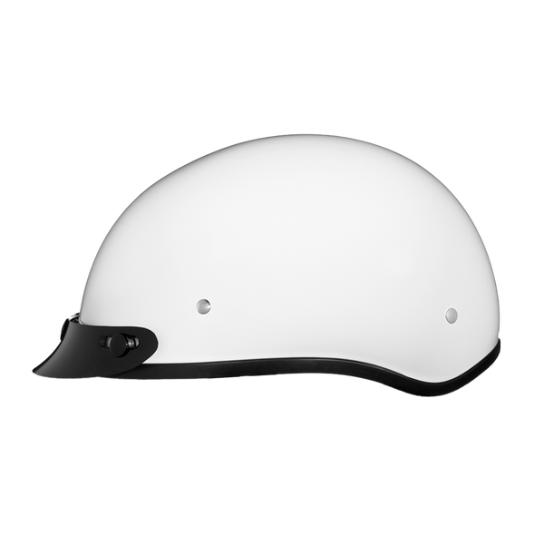 D.O.T. Daytona Skull Cap- Hi-Gloss White