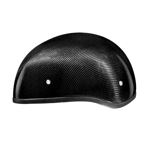 D.O.T. Daytona Skull Cap W/O Visor- Grey Carbon Fiber