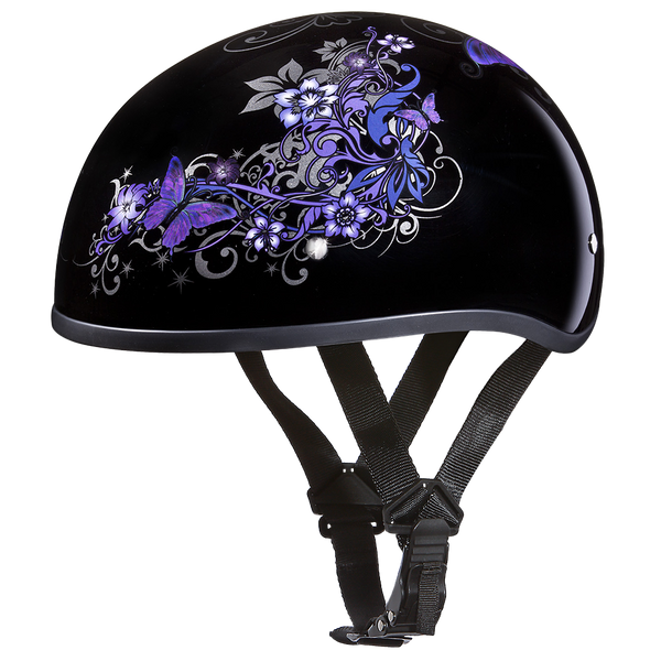 D.O.T. Daytona Skull Cap- W/ Butterfly