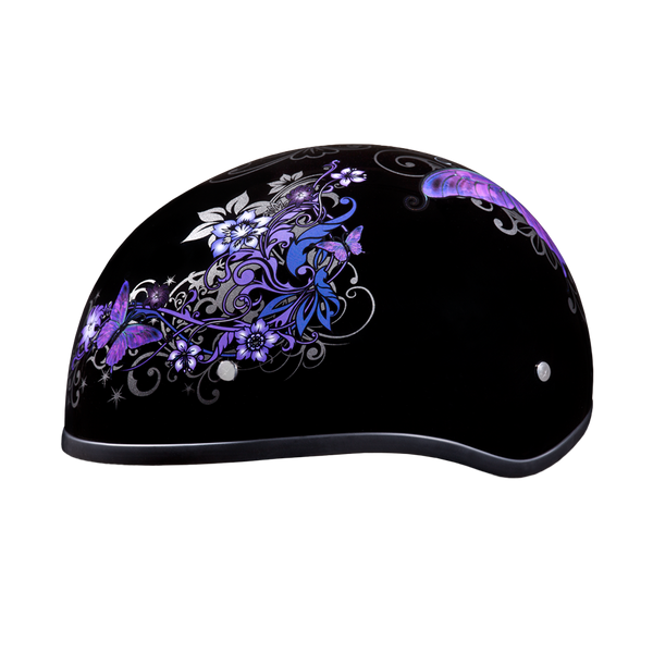 D.O.T. Daytona Skull Cap- W/ Butterfly