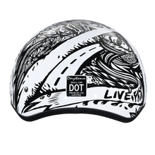 D.O.T. Daytona Skull Cap- W/ Live Fast