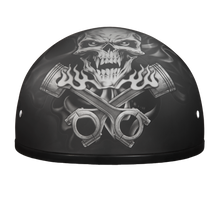 D.O.T. Daytona Skull Cap- W/  Pistons Skull