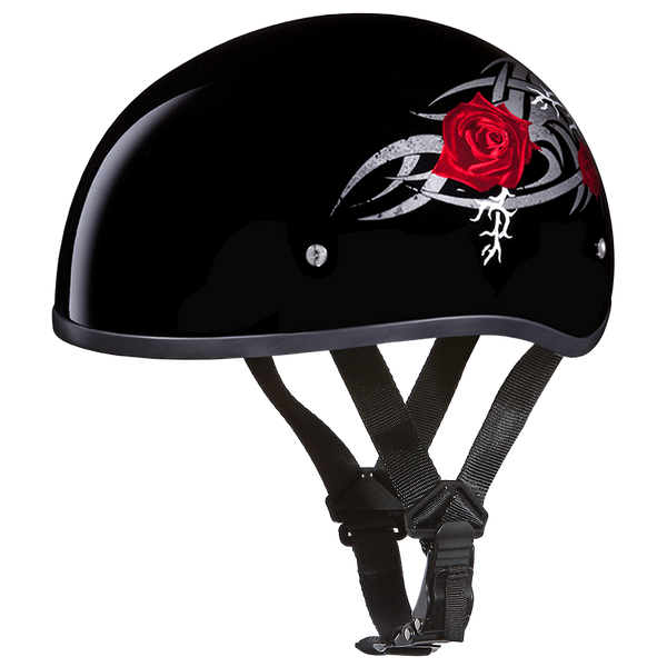 D.O.T. Daytona Skull Cap- W/ Rose