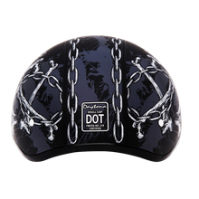 D.O.T. Daytona Skull Cap- W/ Skull Chains