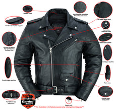 Men's Premium Classic Plain Side Police Style Jacket