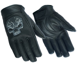 Reflective Skull Short Glove