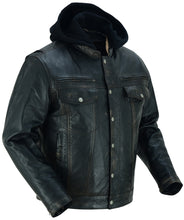 Men's Lightweight Drum Dyed Distressed Naked Lambskin Jacket