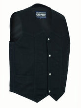 Men's Traditional Denim Vest with Plain Sides