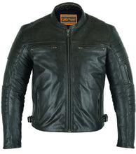 Men's Modern Crossover Scooter Jacket - Gun Metal Brown