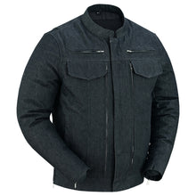 Men's Rough Rub-Off Raw Finish Denim Jacket