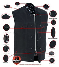 Men's Modern Utility Style Canvas Vest