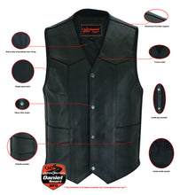 Traditional Single Back Panel Concealed Carry Vest