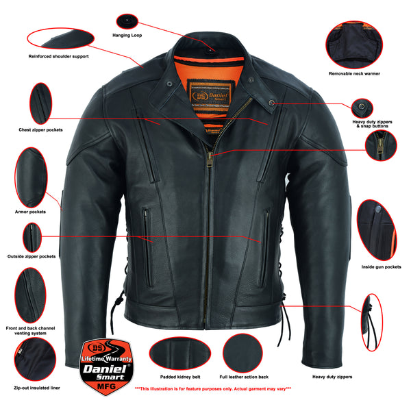 Men's Vented M/C Jacket Side Laces