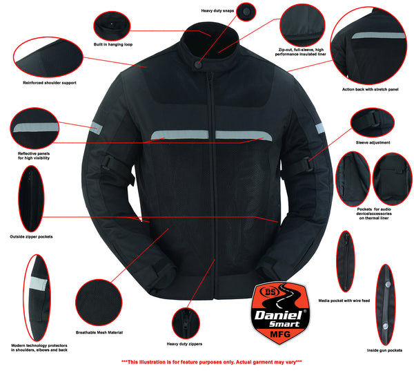 Men's Racer Mesh Jacket - Black