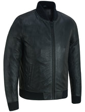 Men's Fashion Leather Bomber Jacket