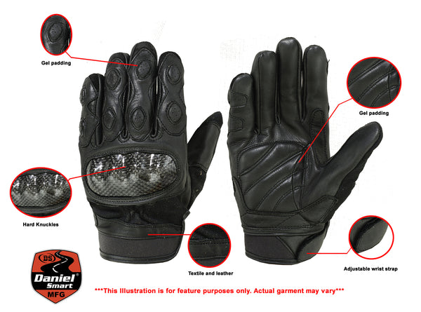 BK Leather/ Textile Sporty Glove