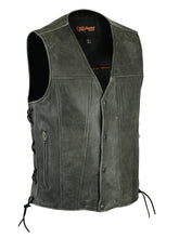 V Men's Gray Single Back Panel Concealed Carry Vest