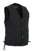 BK Men's Single Back Panel Concealed Carry Denim Vest