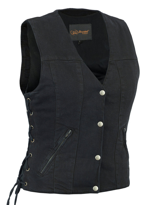 BK Women's Single Back Panel Concealed Carry Denim Vest