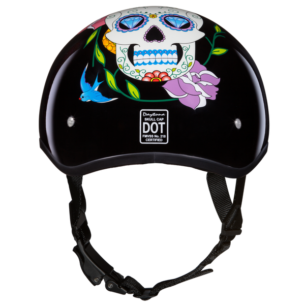 D.O.T. Daytona Skull Cap- W/ Diamond Skull