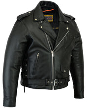 Men's Classic Side Lace Police Style M/C Jacket