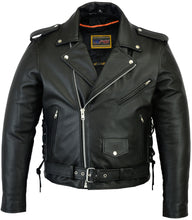 Men's Classic Side Lace Police Style M/C Jacket