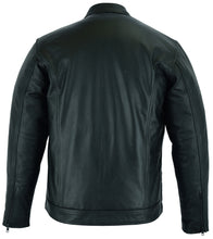 Men's Full Cut Leather Shirt with Zipper/Snap Front