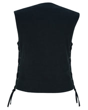 Women's 6 Pocket Denim Utility Vest - Black