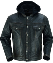 Men's Lightweight Drum Dyed Distressed Naked Lambskin Jacket