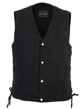 BK Men's Single Back Panel Concealed Carry Denim Vest